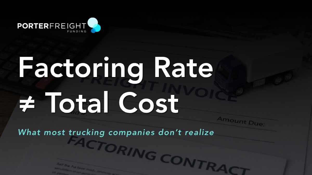 Freight Factoring Rate vs Total Cost for Trucking Companies freight factoring rate vs total cost comparison showing hidden fees and true factoring costs for trucking companies