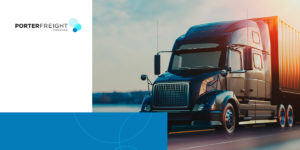 Truck hauling cargo