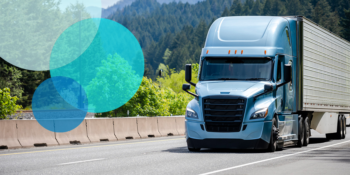 check-active-dot-number-trucking-compliance-semi-truck-highway Commercial semi truck on highway illustrating how to check if a DOT number is active using FMCSA for trucking compliance