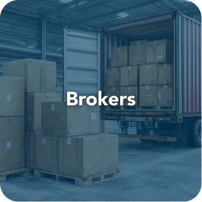 Freight broker warehouse with pallets showing invoice payments managed through freight factoring services