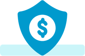 Shield icon representing freight factoring services designed to protect profits and improve cash flow for trucking companies.