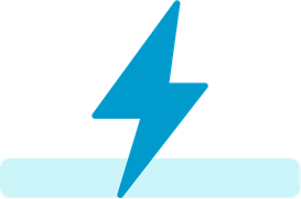 Lightning bolt icon representing fast support and Porter Freight Funding’s commitment to avoiding immediate chargebacks on unpaid invoices.