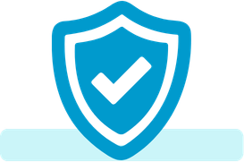 Shield with checkmark icon representing Porter Freight Funding’s dedicated invoice recovery and collections support team.