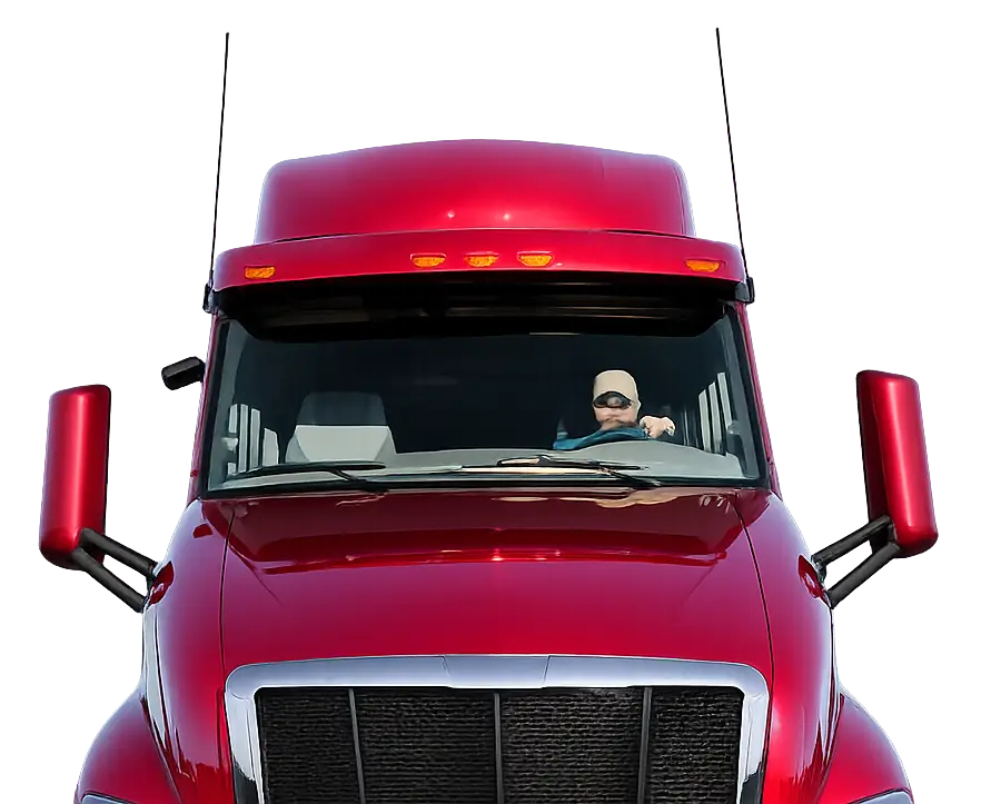 Red semi truck